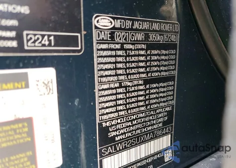 2021 Land Rover Range Rover Sport Hse Silver Edition z USA, uszkodzony, nr VIN SALWR2SUXMA786443